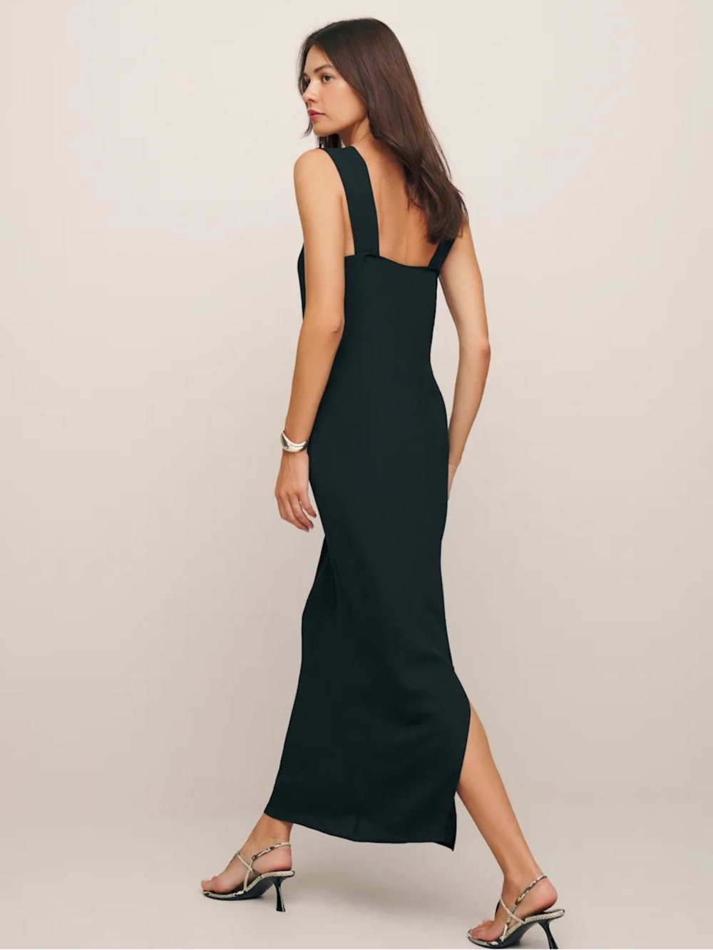 Reformation Vea Dress in Black Size 8 - Picture 4 of 9